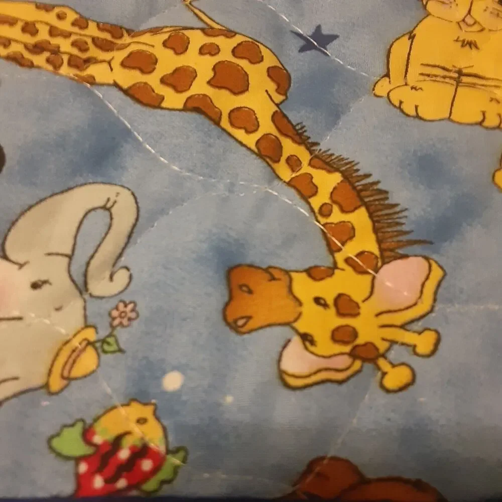 Noah's Ark Embellished Double Sided Children's Quilt/ Wall Hanging NOTE